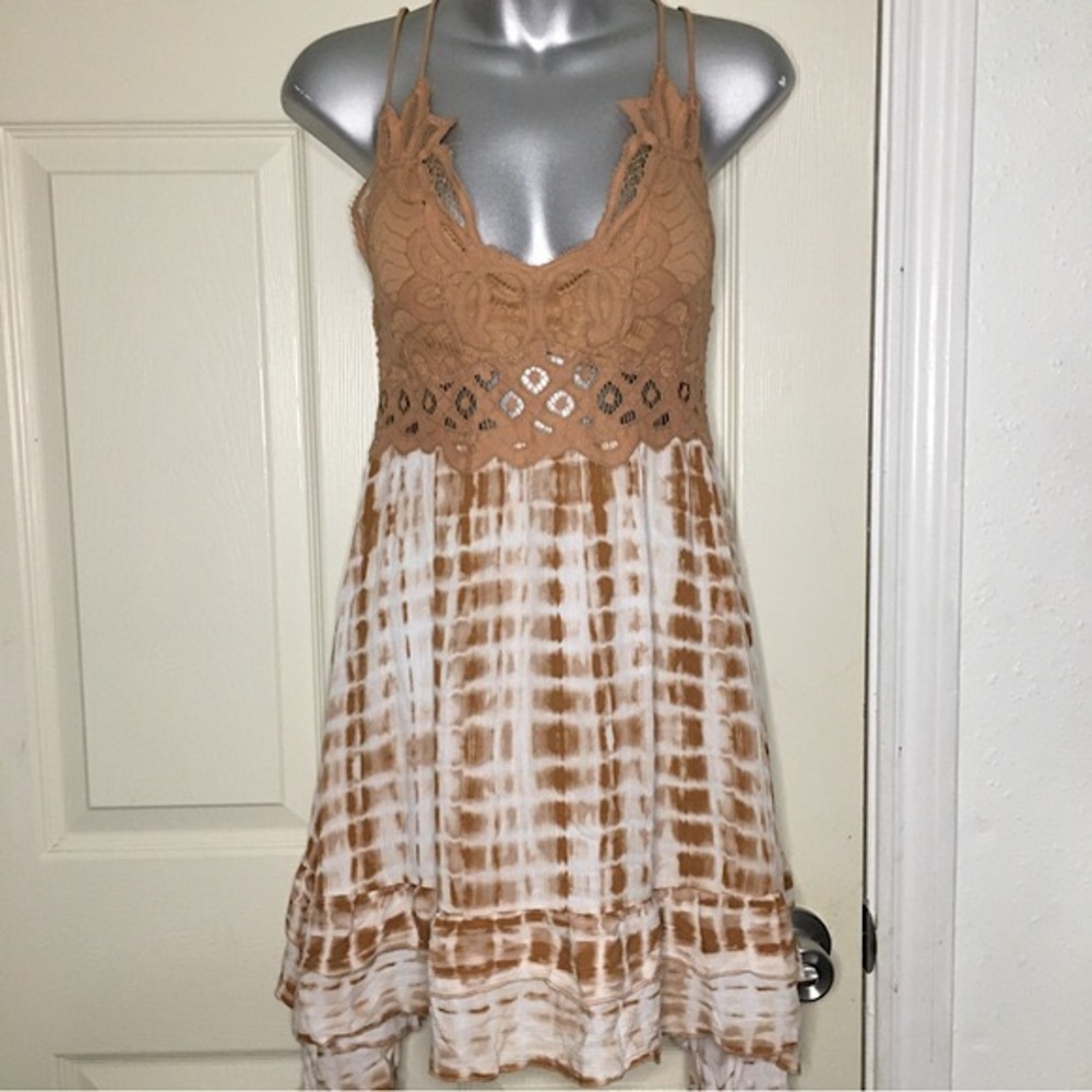 Rue21 Dress Tie Dye Crochet Ruffle Mini Dress